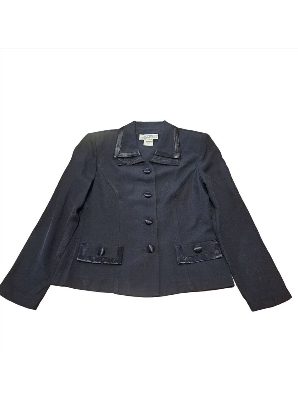 Women's Jessica Howard NWT Navy Blazer with Satin Trim, Size 12